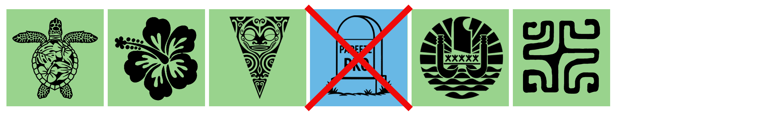 Placement non valide — Deux couleurs différentes dans une ligne de formes